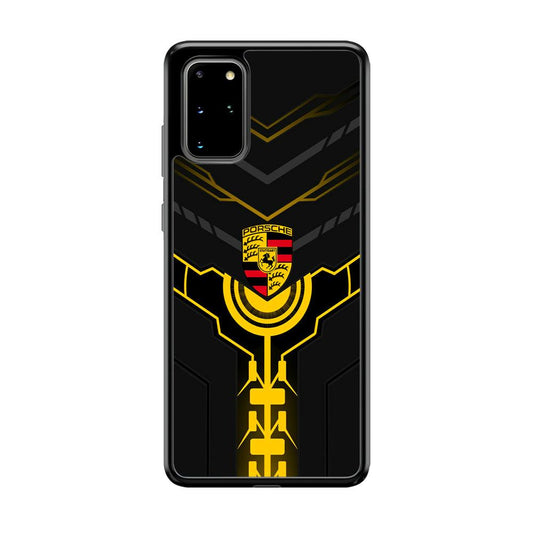 Porsche Lightning Vibes Samsung Galaxy S20 Plus Case-Rubber Black (2D Case)-Oxvistore