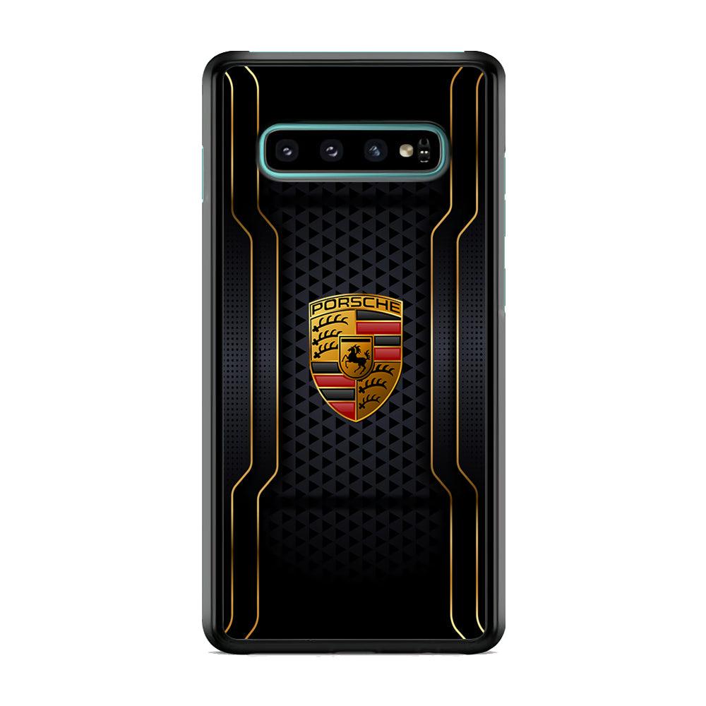 Porsche Line in Gold Samsung Galaxy S10 Plus Case-Oxvistore