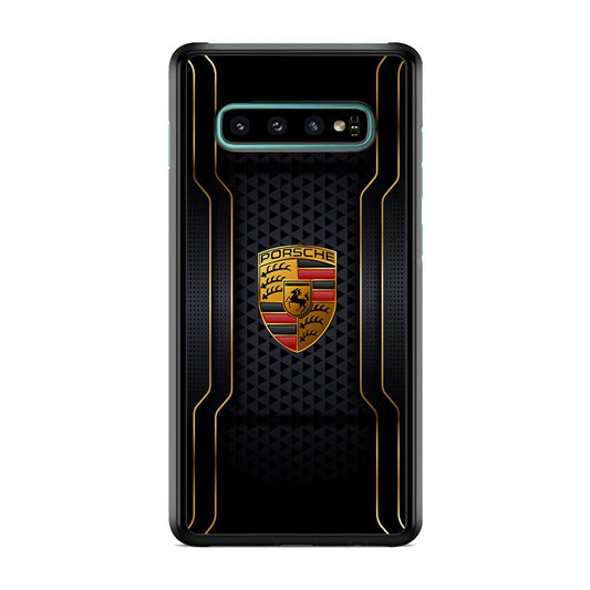 Porsche Line in Gold Samsung Galaxy S10 Case-Oxvistore