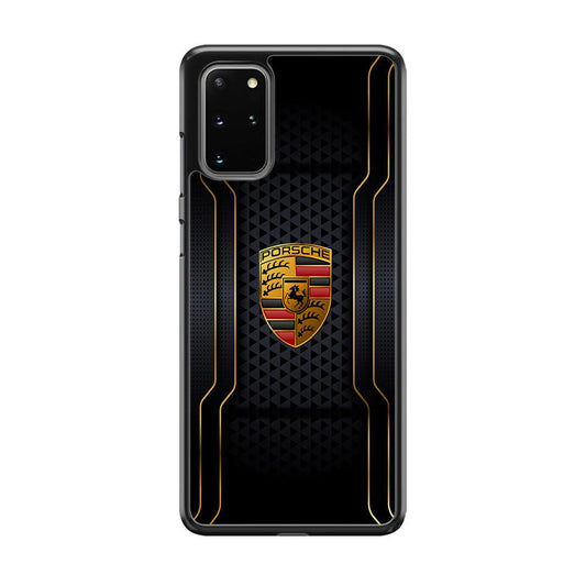 Porsche Line in Gold Samsung Galaxy S20 Plus Case-Rubber Black (2D Case)-Oxvistore