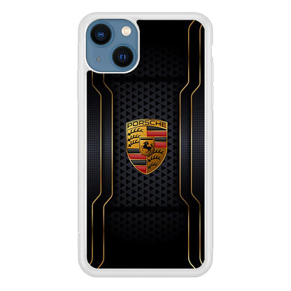 Porsche Line in Gold iPhone 14 Case-Oxvistore