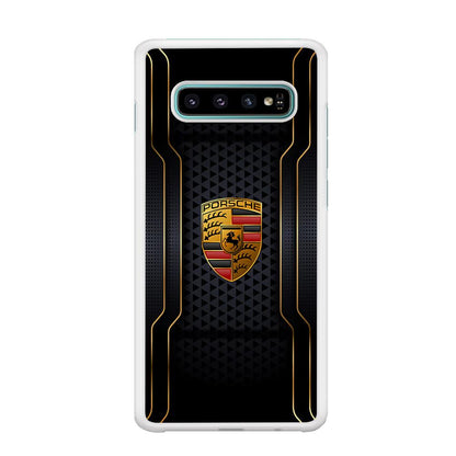 Porsche Line in Gold Samsung Galaxy S10 Case-Oxvistore