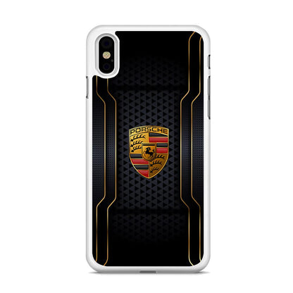 Porsche Line in Gold iPhone XS Case-Oxvistore