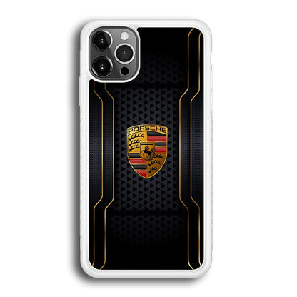 Porsche Line in Gold iPhone 12 Pro Case-Oxvistore