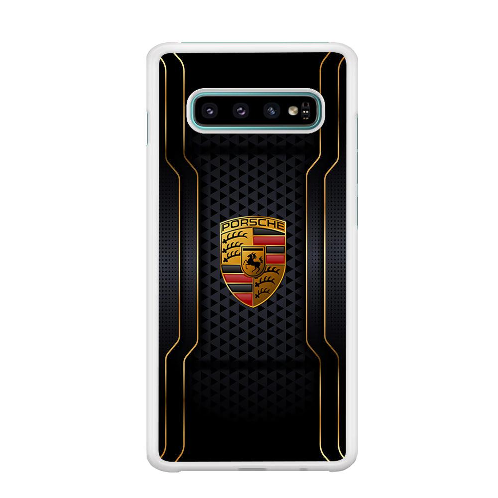 Porsche Line in Gold Samsung Galaxy S10 Plus Case-Oxvistore