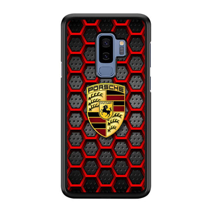 Porsche Red Hexagon Samsung Galaxy S9 Plus Case-Oxvistore