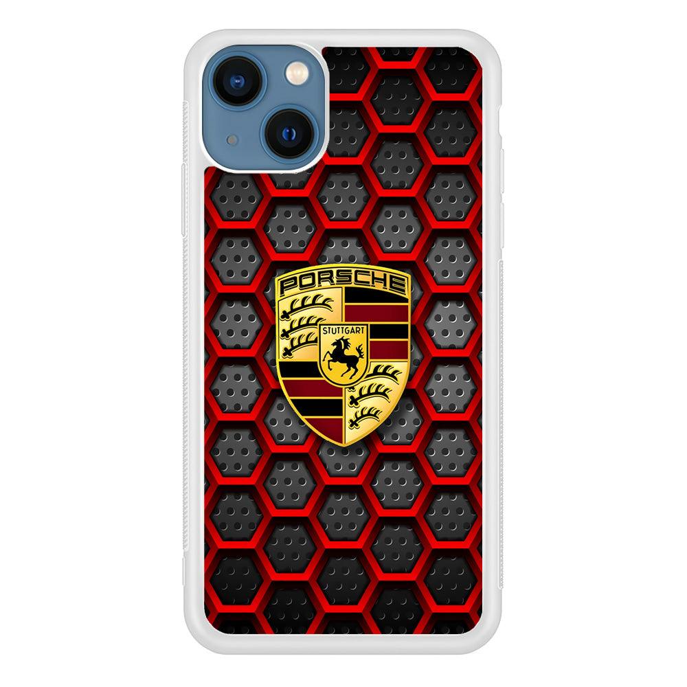 Porsche Red Hexagon iPhone 15 Plus Case-Oxvistore