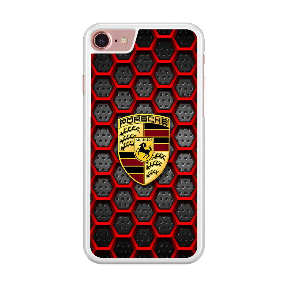 Porsche Red Hexagon iPhone 8 Case-Oxvistore