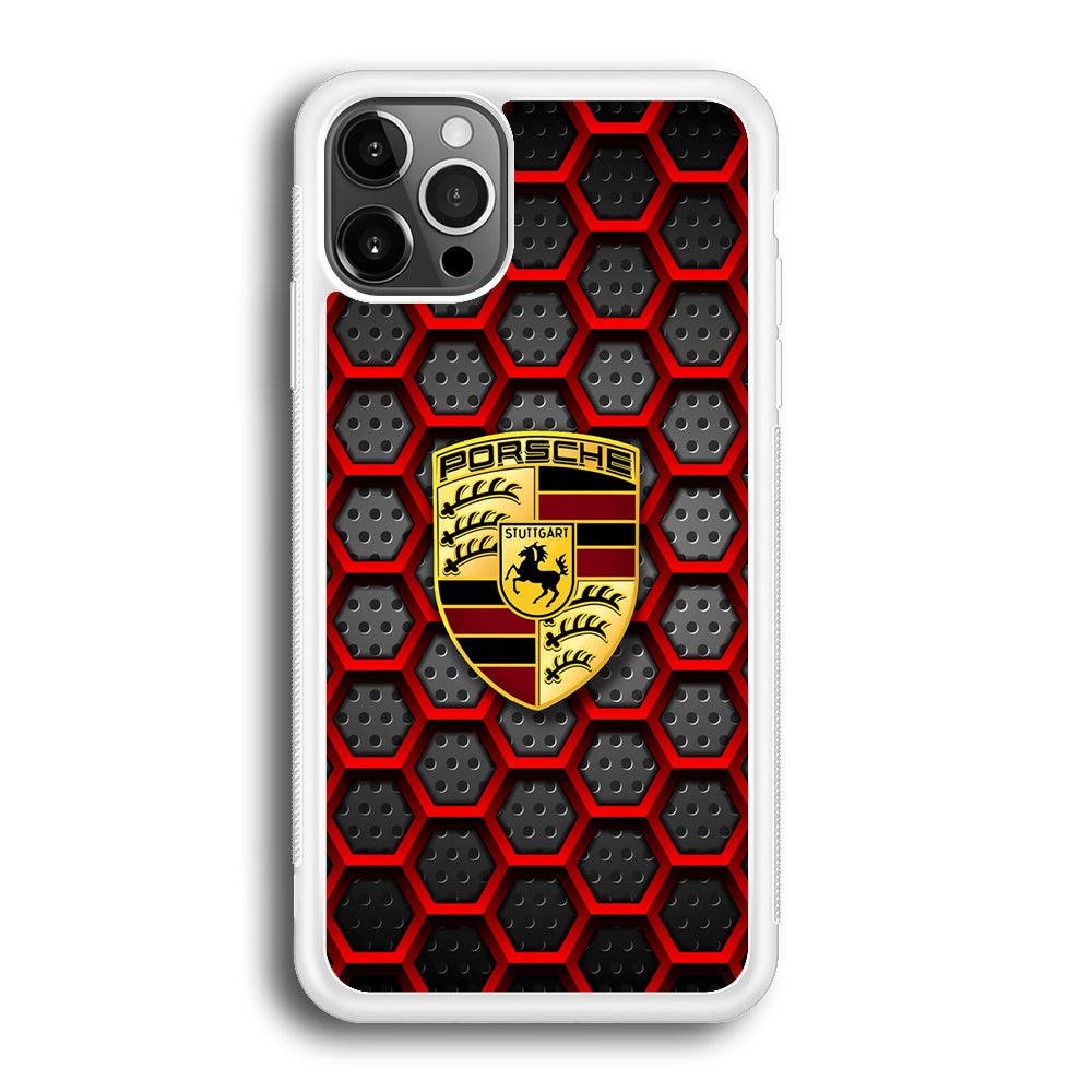 Porsche Red Hexagon iPhone 12 Pro Case-Oxvistore