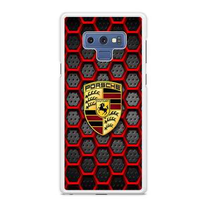 Porsche Red Hexagon Samsung Galaxy Note 9 Case-Oxvistore