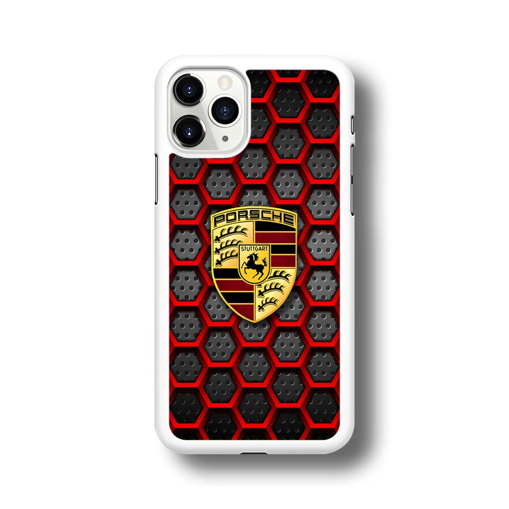 Porsche Red Hexagon iPhone 11 Pro Case-Oxvistore