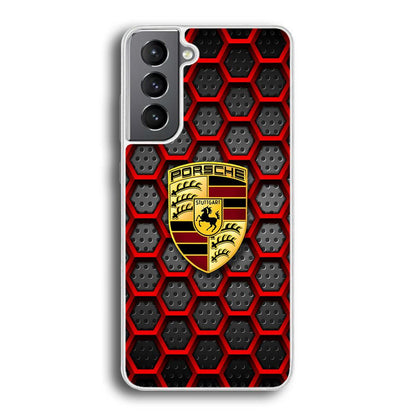 Porsche Red Hexagon Samsung Galaxy S21 Case-Oxvistore