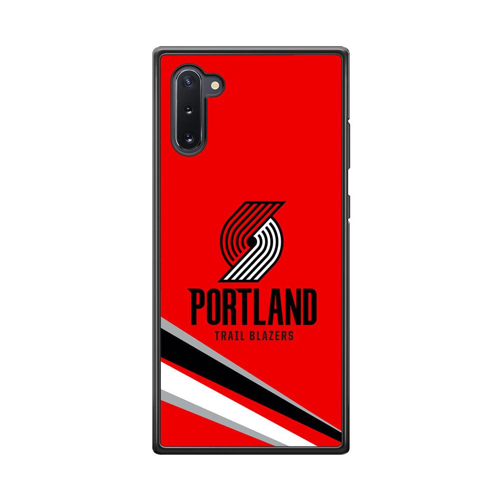Portland Trail Blazers Alternate of Red Jersey Samsung Galaxy Note 10 Case-Rubber Black (2D Case)-Oxvistore