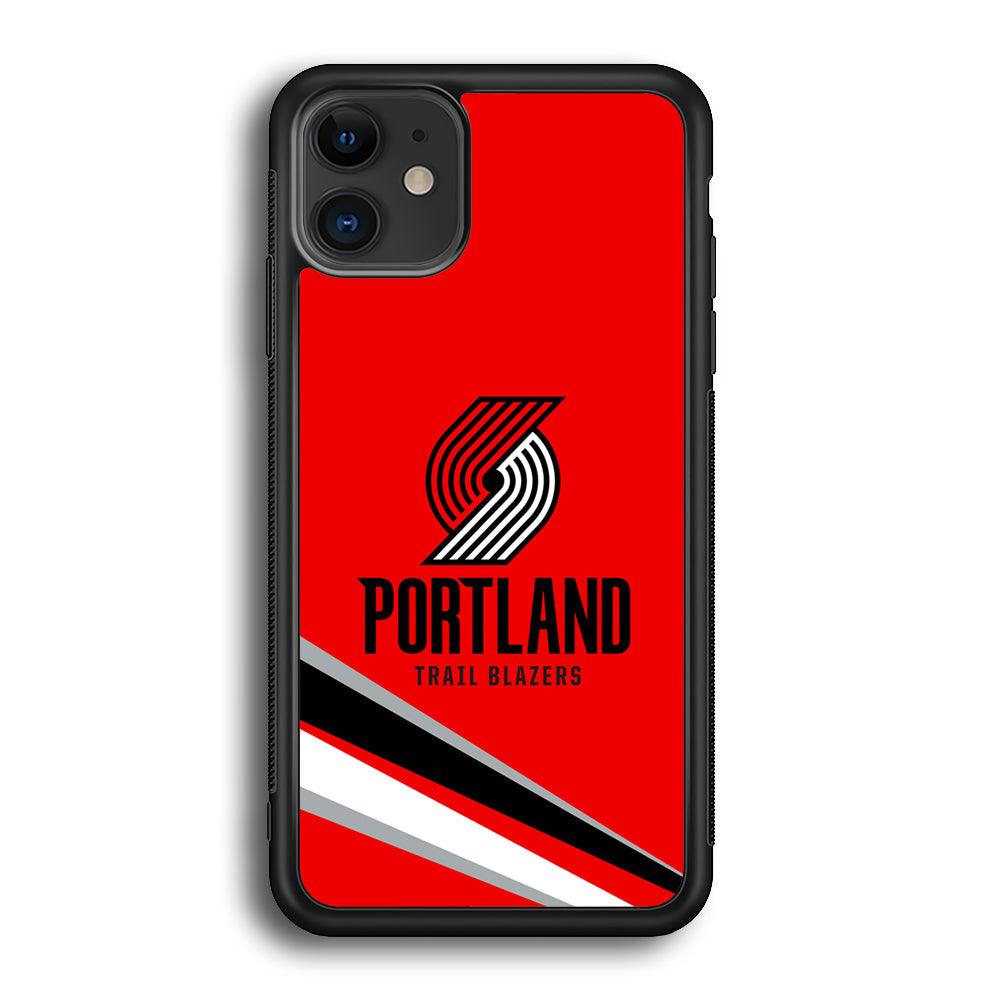 Portland Trail Blazers Alternate of Red Jersey iPhone 11 Case-Rubber Black (2D Case)-Oxvistore