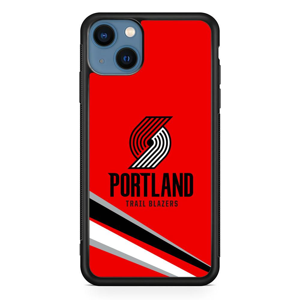 Portland Trail Blazers Alternate of Red Jersey iPhone 15 Case-Rubber Black (2D Case)-Oxvistore