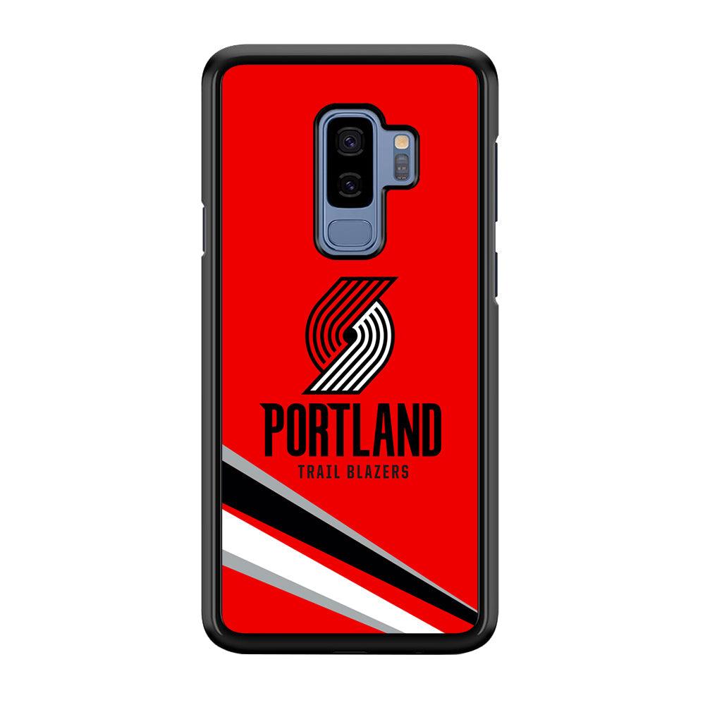Portland Trail Blazers Alternate of Red Jersey Samsung Galaxy S9 Plus Case-Rubber Black (2D Case)-Oxvistore