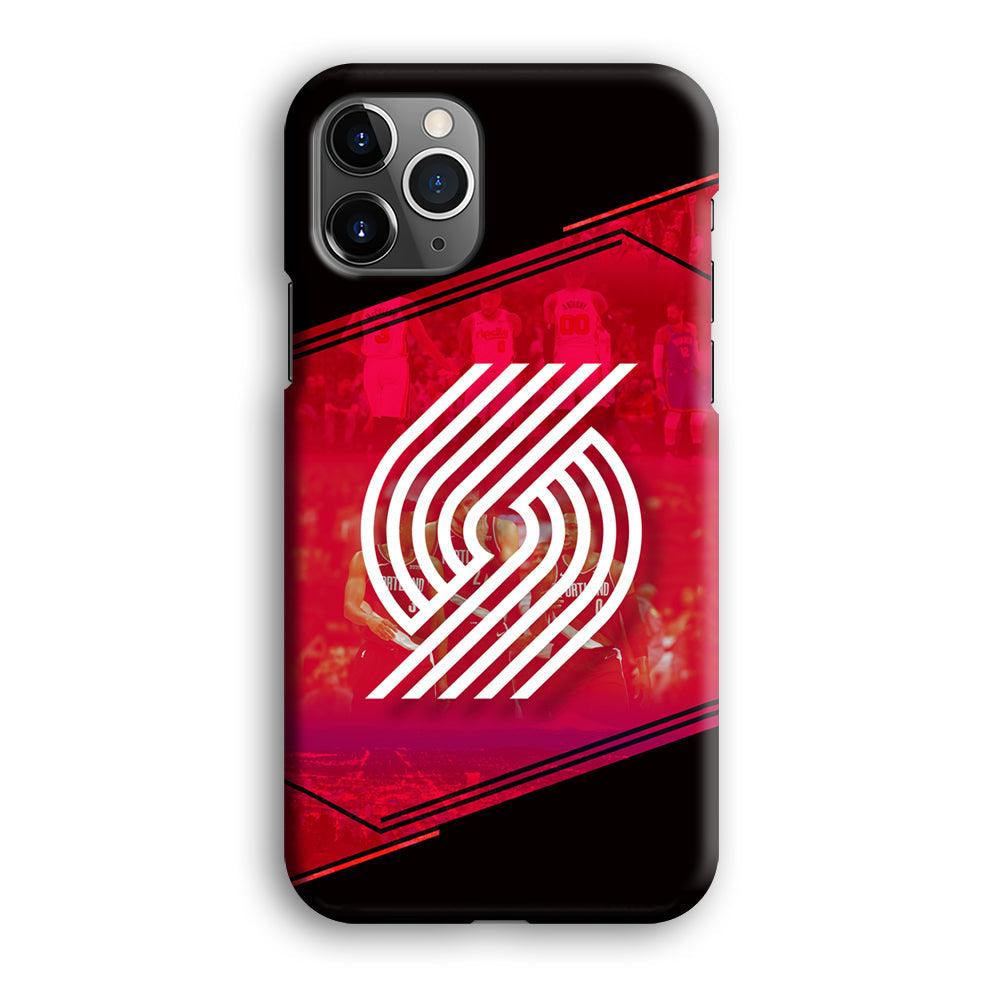 Portland Trail Blazers Silhouette on Red iPhone 12 Pro Max Case-Oxvistore