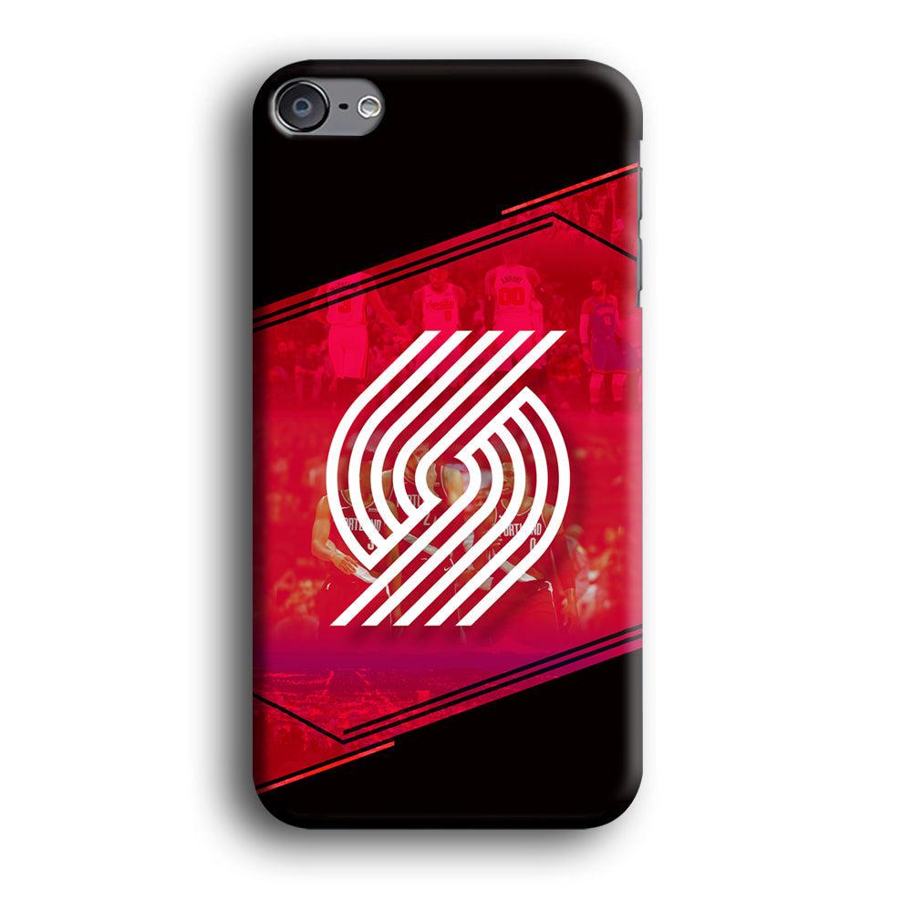 Portland Trail Blazers Silhouette on Red iPod Touch 6 Case-Oxvistore