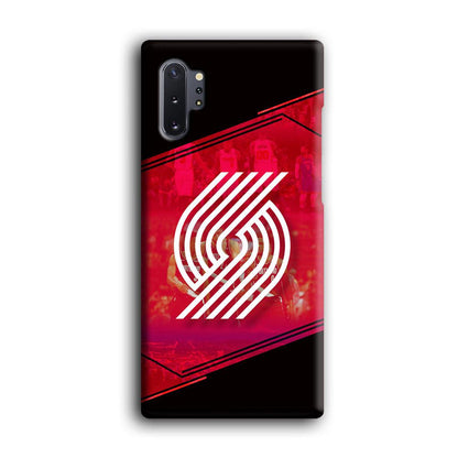 Portland Trail Blazers Silhouette on Red Samsung Galaxy Note 10 Plus Case-Oxvistore