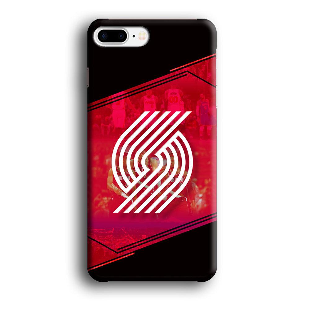 Portland Trail Blazers Silhouette on Red iPhone 7 Plus Case-Oxvistore