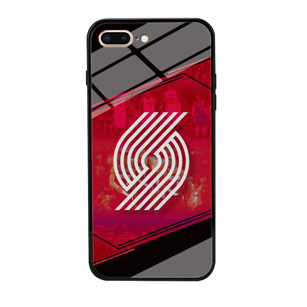 Portland Trail Blazers Silhouette on Red iPhone 7 Plus Case-Oxvistore