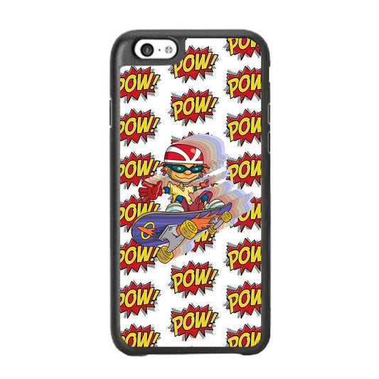Pow Pow Skate Shadow iPhone 6 Plus | 6s Plus Case-Rubber White (2D Case)-Oxvistore