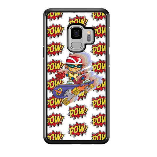 Pow Pow Skate Shadow Samsung Galaxy S9 Case-Rubber Black (2D Case)-Oxvistore
