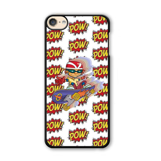 Pow Pow Skate Shadow iPod Touch 6 Case-Plastic Black (2D Case)-Oxvistore