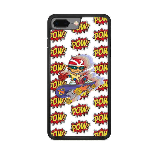 Pow Pow Skate Shadow iPhone 8 Plus Case-Rubber Black (2D Case)-Oxvistore