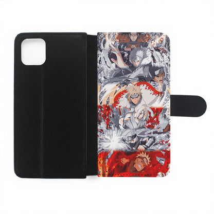 Powerful Techniques Seven Naruto Hokage Flip Wallet Phone Case