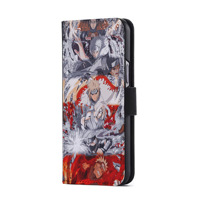 Powerful Techniques Seven Naruto Hokage Flip Wallet Phone Case