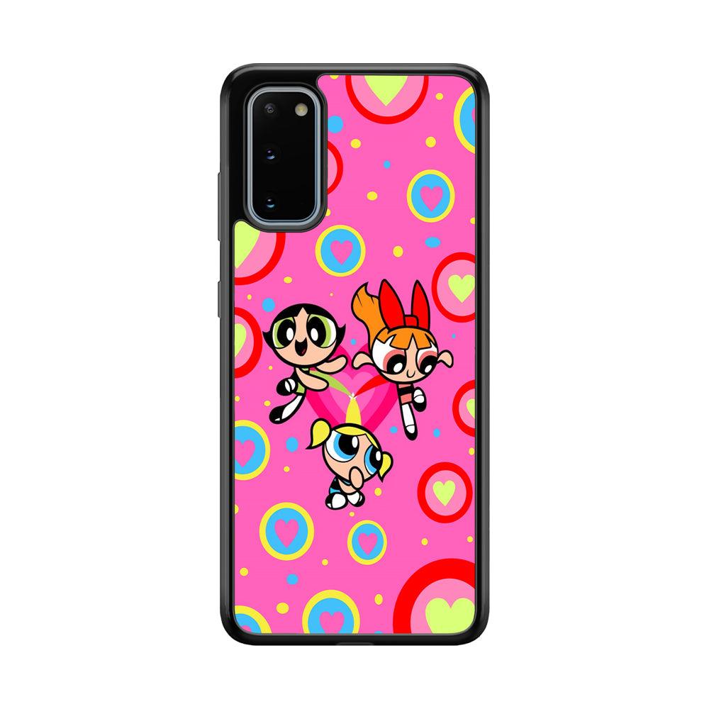 Powerpuff Girls Love Strength Samsung Galaxy S20 Case-Rubber Black (2D Case)-Oxvistore