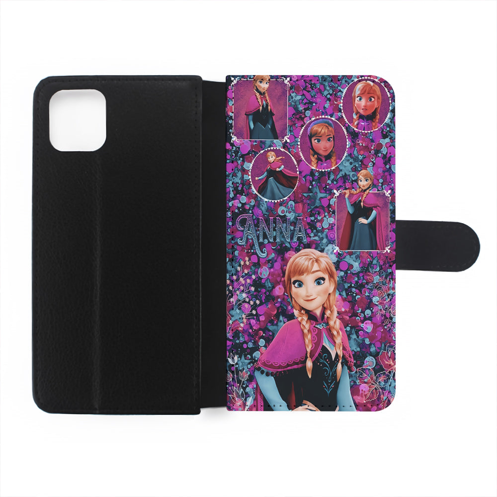 Princess Anna Frozen Art Flip Wallet Phone Case