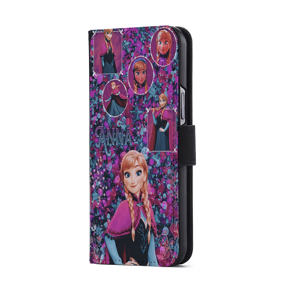 Princess Anna Frozen Art Flip Wallet Phone Case