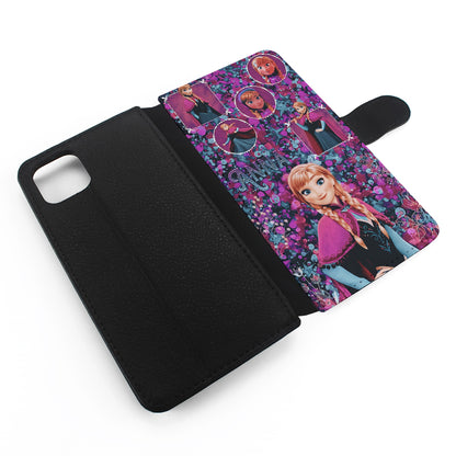 Princess Anna Frozen Art Flip Wallet Phone Case