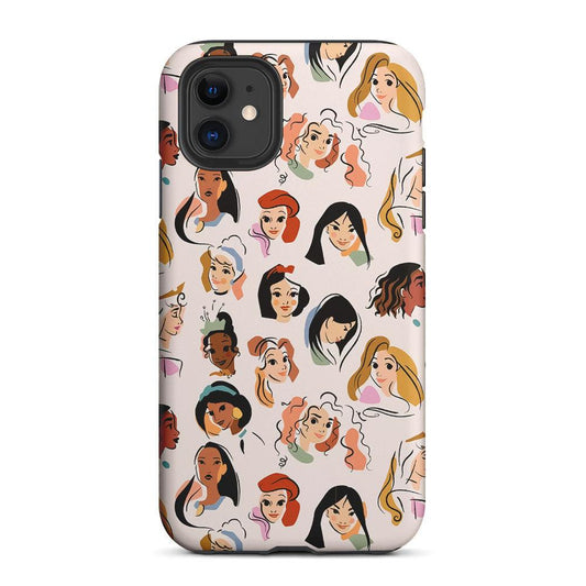 Princess Face Sketch Collection 2 in 1 Tough Phone Case-Oxvistore