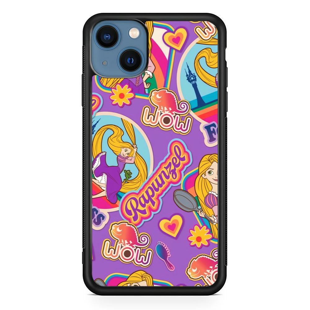 Princess Rapunzel Daily Activity iPhone 15 Case-Rubber Black (2D Case)-Oxvistore