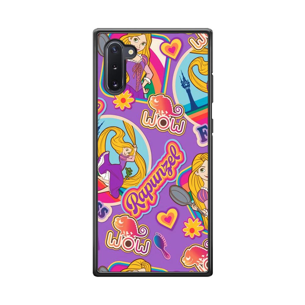 Princess Rapunzel Daily Activity Samsung Galaxy Note 10 Case-Rubber Black (2D Case)-Oxvistore