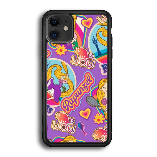 Princess Rapunzel Daily Activity iPhone 11 Case-Rubber Black (2D Case)-Oxvistore