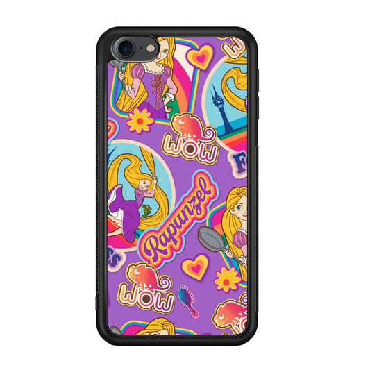 Princess Rapunzel Daily Activity iPod Touch 6 Case-Rubber Black (2D Case)-Oxvistore