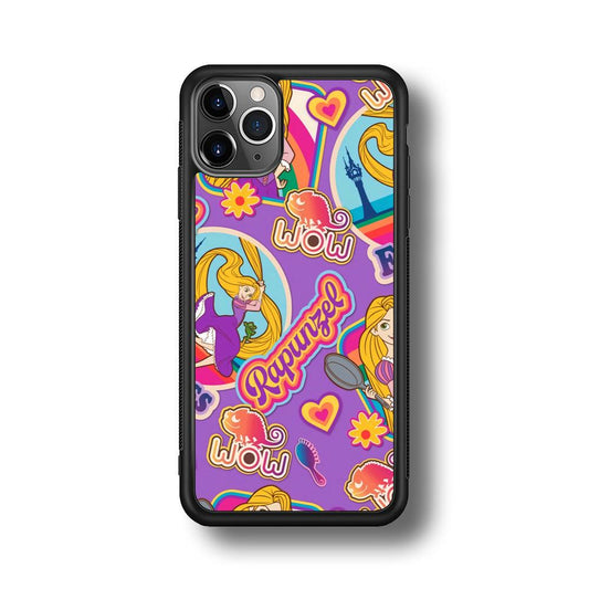 Princess Rapunzel Daily Activity iPhone 11 Pro Max Case-Rubber Black (2D Case)-Oxvistore