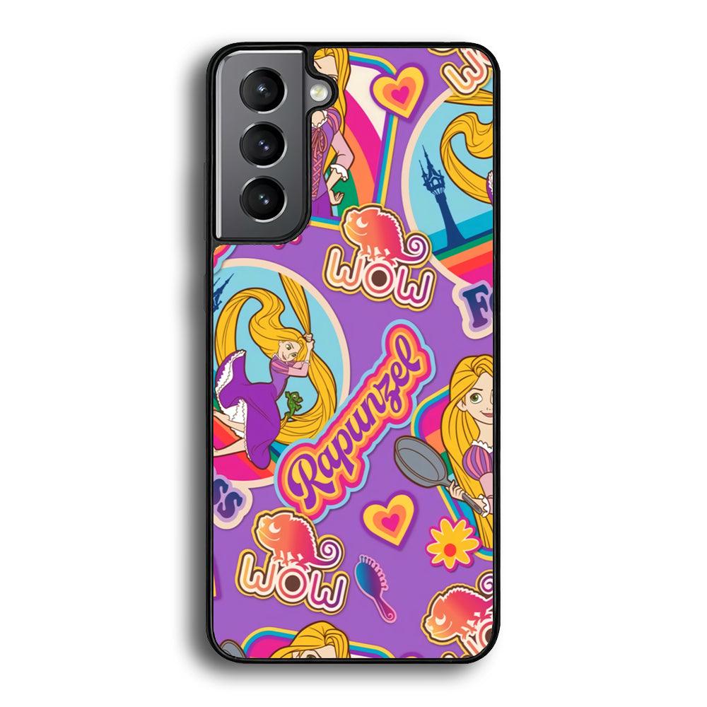 Princess Rapunzel Daily Activity Samsung Galaxy S21 Case-Rubber Black (2D Case)-Oxvistore