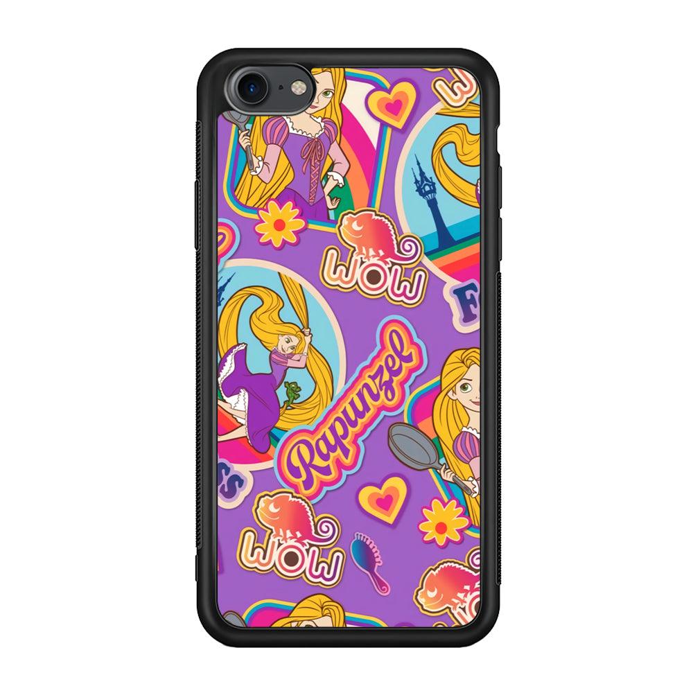 Princess Rapunzel Daily Activity iPhone 7 Case-Rubber Black (2D Case)-Oxvistore