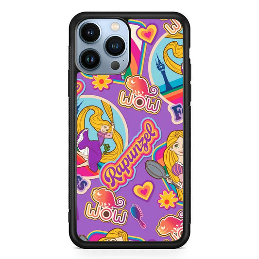 Princess Rapunzel Daily Activity iPhone 14 Pro Case-Rubber Black (2D Case)-Oxvistore