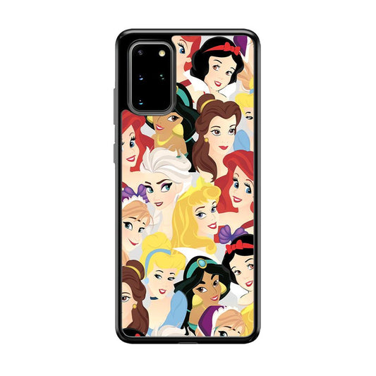 Princess of Disney Collage Beauty Face Samsung Galaxy S20 Plus Case-Rubber Black (2D Case)-Oxvistore