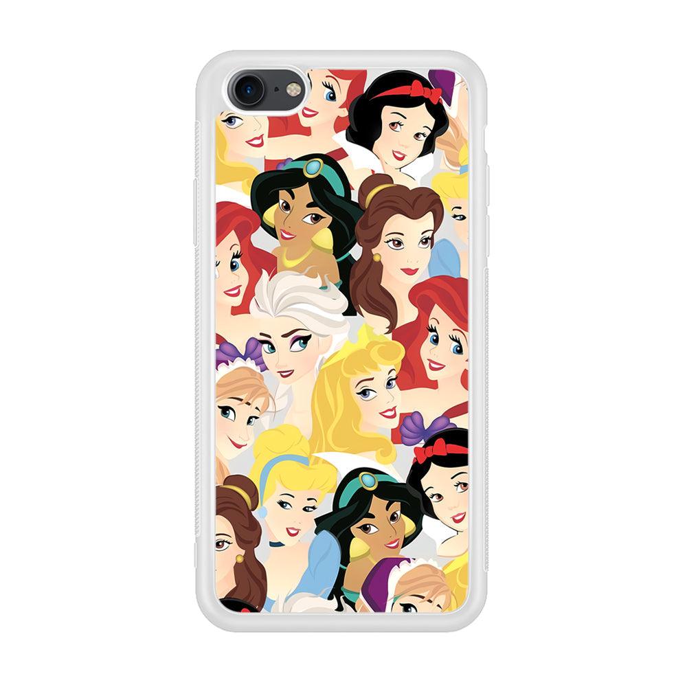 Princess of Disney Collage Beauty Face iPhone 8 Case-Oxvistore