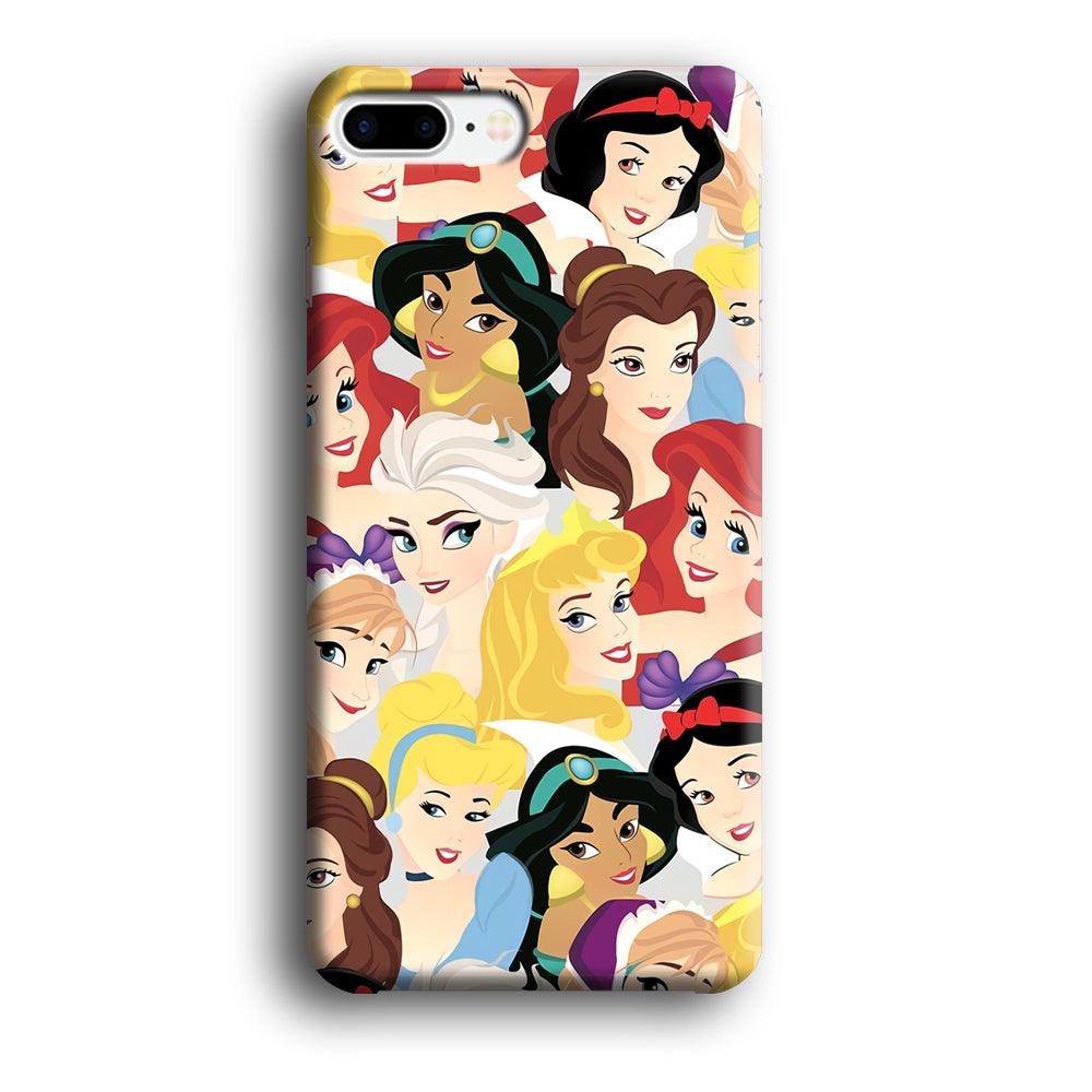 Princess of Disney Collage Beauty Face iPhone 8 Plus Case-Oxvistore