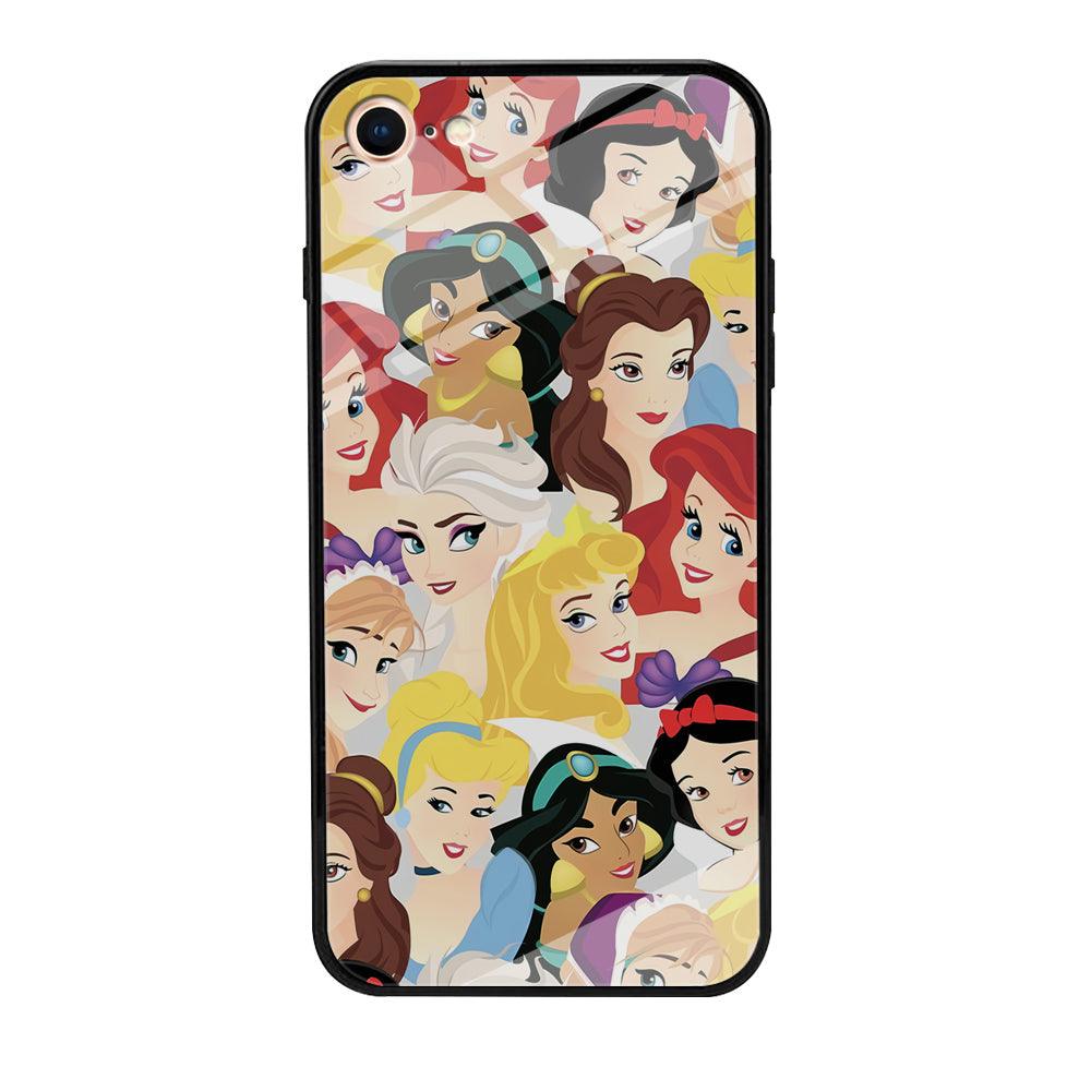 Princess of Disney Collage Beauty Face iPhone 8 Case-Oxvistore