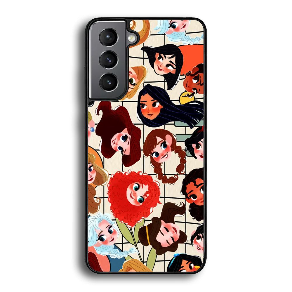 Princess of Disney Sweet Smile Samsung Galaxy S23 Plus Case-Rubber Black (2D Case)-Oxvistore