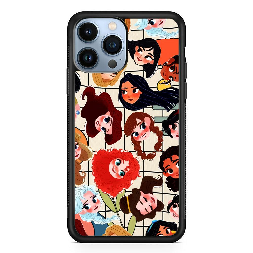 Princess of Disney Sweet Smile iPhone 13 Pro Max Case-Rubber Black (2D Case)-Oxvistore